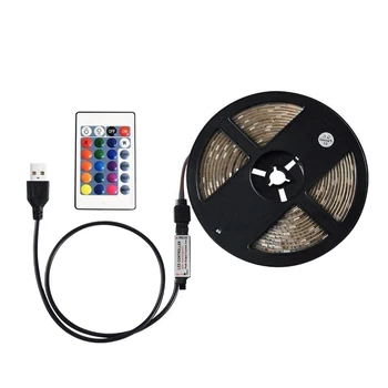 

RGB LED Strip Light with Remote Control USB 16 Colors Changing Waterproof LED Strip Backlight for TV Christmas Home Decoration