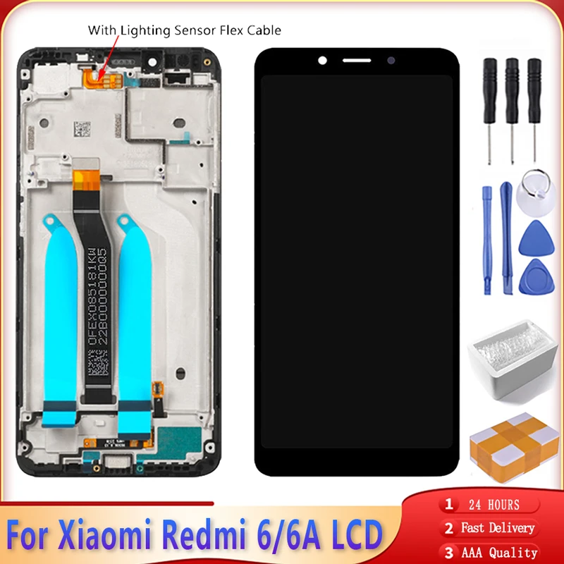 ЖК-дисплей 5 45 дюйма с рамкой для XIAOMI Redmi 6 дисплей сенсорным экраном и