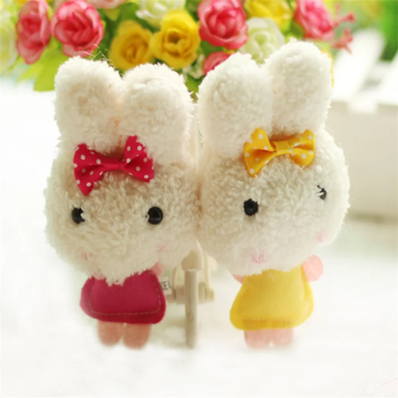 HANDANWEIRAN 1PCS cute 13cm rabbit plush toy PP cotton decorative pendant boys and girls holiday gift 3