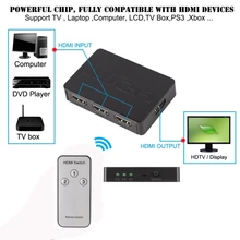 3 Переходник HDMI разветвитель 3 порта концентратор коробка автоматический переключатель 3 в 1 переключатель 1080p HD 1,4 с пультом дистанционного управления для HDTV XBOX360 PS3 PC