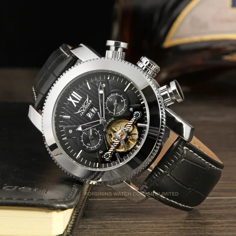 

Hot Selling Jargar Switzerland Design Men Fashion Casual Three-Eyed Tourbillon Fully Automatic Mechanical Wrist Watch