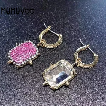 

[New product] High-quality fashion charm turtle one with new variable tarot purple crystal gold women earrings jewelry