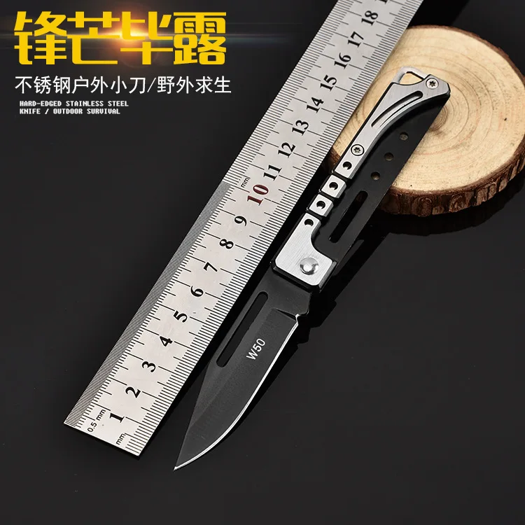 Охотничий 58HRC высокопрочный 440C нож из нержавеющей стали с ручкой, складной нож для кемпинга, нож для выживания, инструмент для повседневного использования