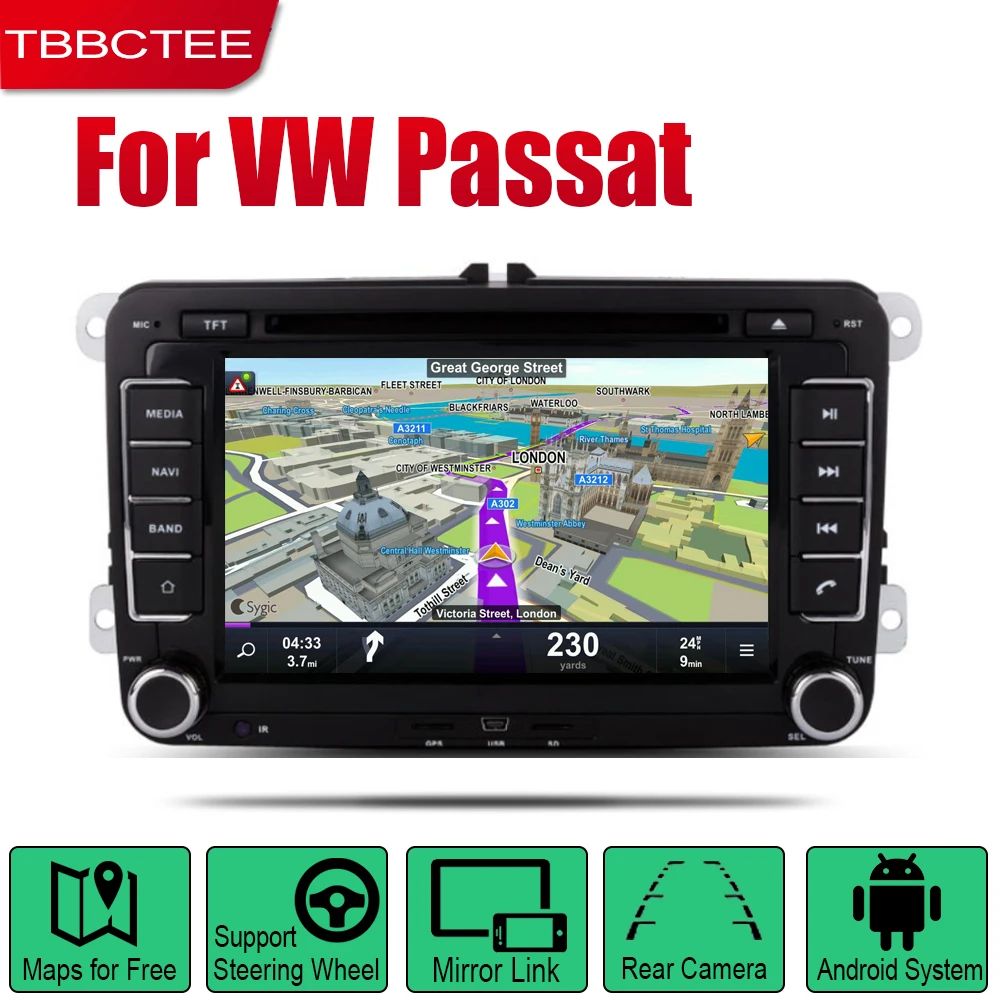 TBBCTEE Android 2 Din Авто Радио DVD для Volkswagen VW Passat Variant 2005-2010 Автомобиль Wifi BT плеер gps навигационная система