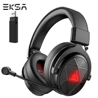 EKSA-auriculares inalámbricos E910 Surround 7,1, dispositivo estéreo de graves con micrófono, transmisor USB de 5,8 GHz para TV, PS4, PS5 y PC