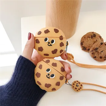 

Funny Cookies For Apple Airpods Case 3D Cute Cartoon Bluetooth Earphone Case For Airpod Pro/2/1 Silicone Cover Protective Cases