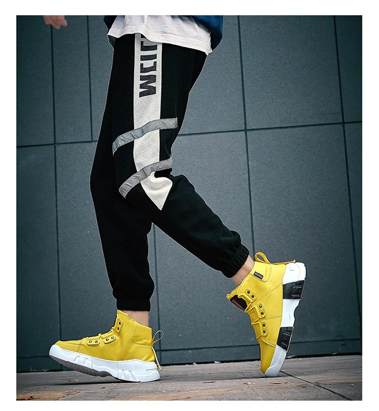 Winter Keep Warm Shoes High-top Running Shoes Thick Bottom Male Sports Shoes Youth Trend Men's Fashion Sneakers J3-61