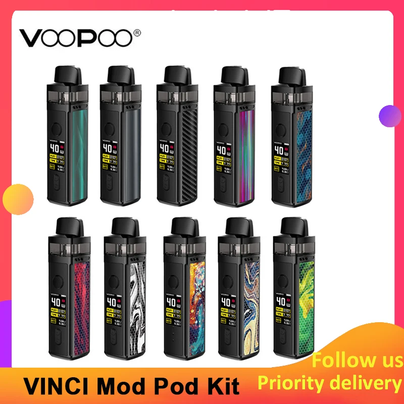 

Original VOOPOO VINCI Mod Pod Vape Kit 1500mAh Battery & 5.5ml Cartridge Electronic Cigarette Vape Kit Vs Drag Nano/ Drag 2