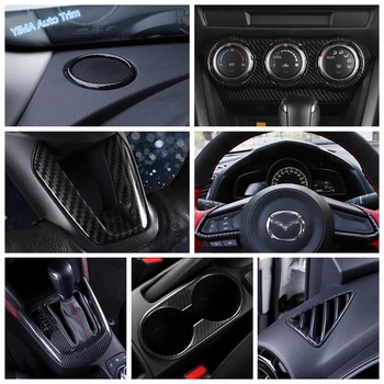 

Lapetus Interior Refit Kit For Mazda CX-3 CX3 2016 - 2020 Water Cup Holder / AC Air Conditioning Panel Cover Trim Carbon Fiber