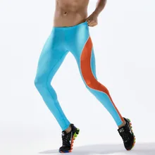 Новинка, компрессионные штаны для бега, лоскутные мужские спортивные Леггинсы, Мужские штаны для тренировок в тренажерном зале, бодибилдинга, фитнеса