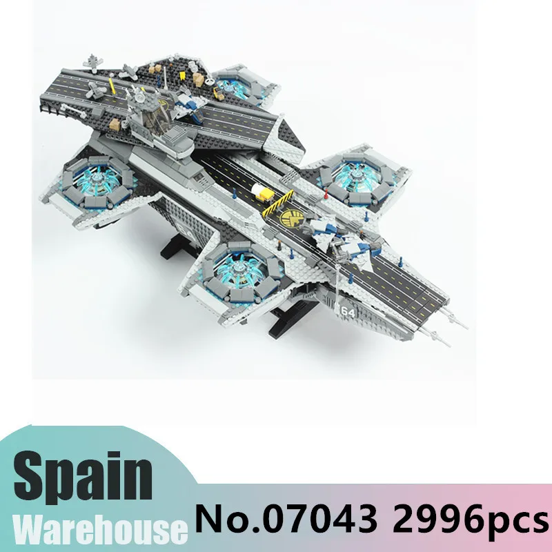 

07043 Super Heroes Series Movie Building Blocks Bricks The SHIELD Helicarrier Compatible with 76042 Architecture Gifts for Boys