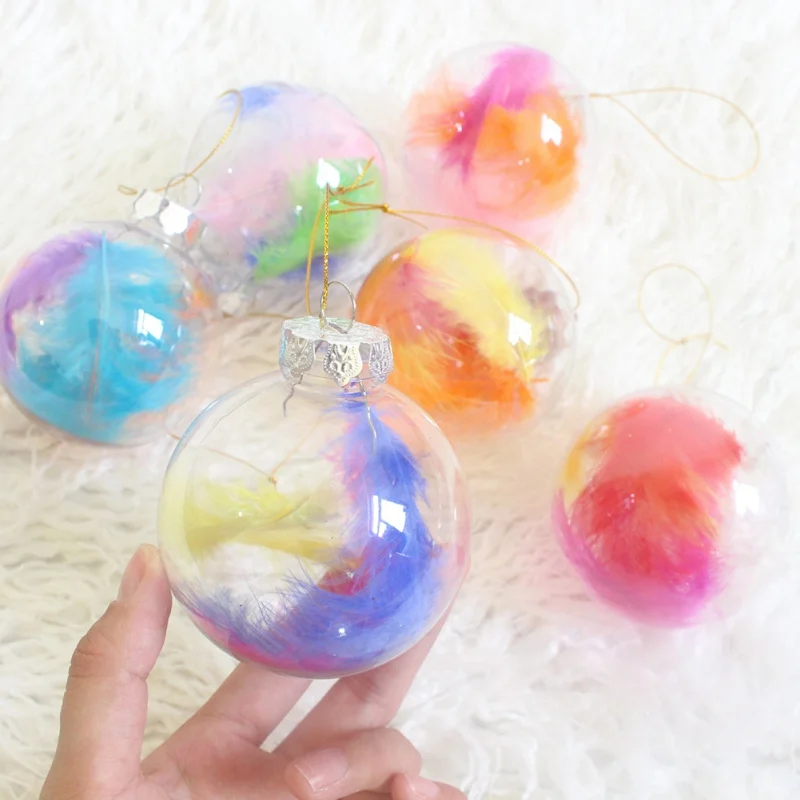 

8cm Clear Round Christmas Ball Ornament Christmas Decoration Hanging Ball Baubles Home Decor Christmas Tree Gift navidad