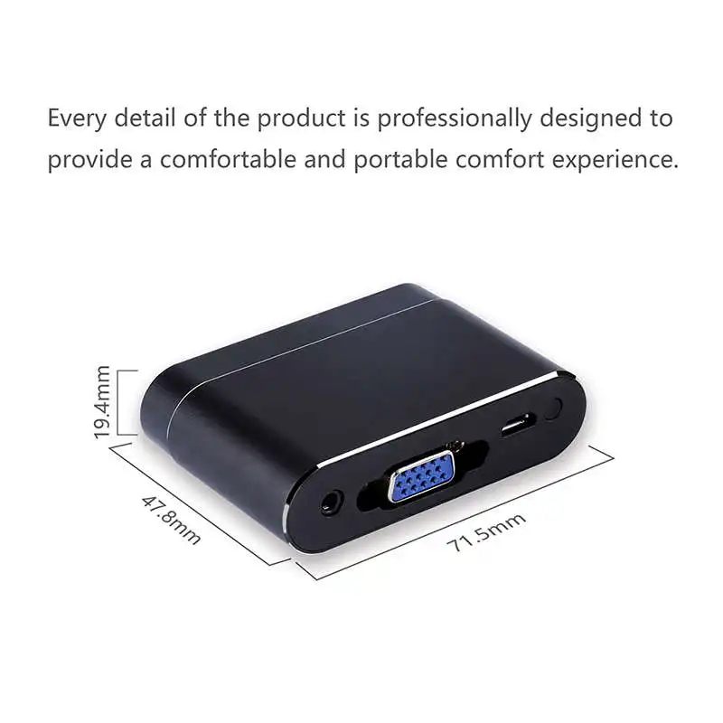 L9 1080P Hdmi ключ для Android/Ios/type-C устройств Usb, Vga и Hdmi, Смарт двойной дисплей Мониторы зеркальное отображение звука и изображения T