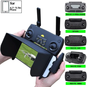 

2pcs DJI mavic air 2 accessories Remote Control Sunshade 4.7-5.5 inch Sunhood For Mavic MiniDrone Controller FIMI X8 SE