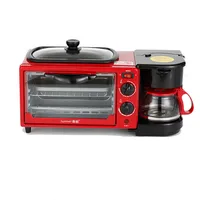 3 In 1 Electric Breakfast Machine Sandwich Maker Multifunction Coffee Maker Mini Oven Household Bread Pizza Frying Pan 2