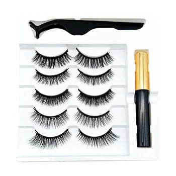 

Reusable Tweezers Liquid Magnetic Eyeliner Kit Long Lasting Easy Apply Ultra Thin Makeup Tool No Glue With False Eyelashes Gift