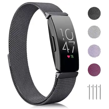 

For Fitbit Inspire HR/ace2 Band Replacement Milanese Loop Strap Magnetic Stainless Steel Bracelet Betl for Fitbit Inspire