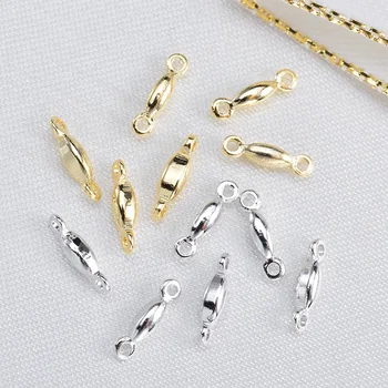 

40PCS 2x8MM 24K Gold Color Brass Rod Connector Charms Bracelet Connector High Quality Diy Jewelry Accessories
