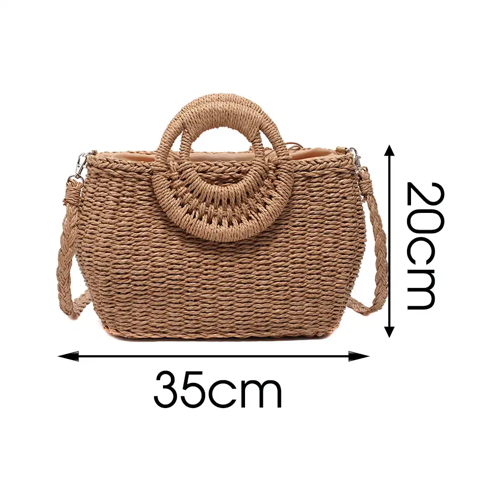 round raffia crossbody bag