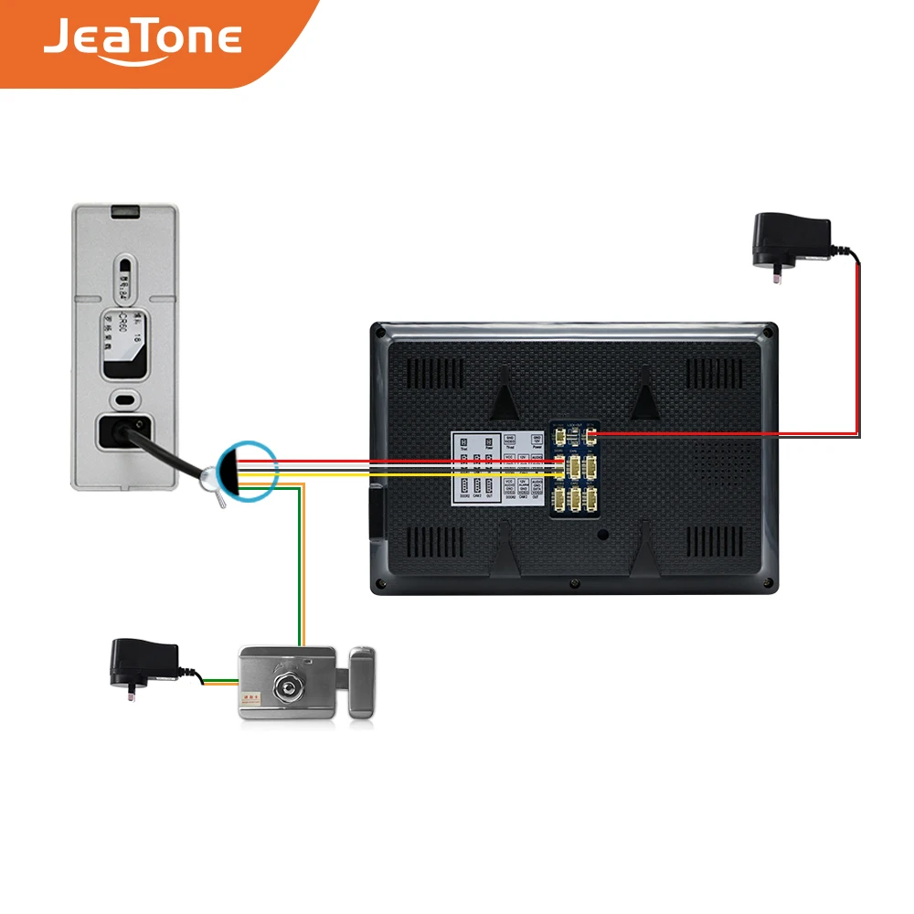 JeaTone 4 проводной Видеозвонок дверной звонок 1200TVL наружный IP65 водонепроницаемый