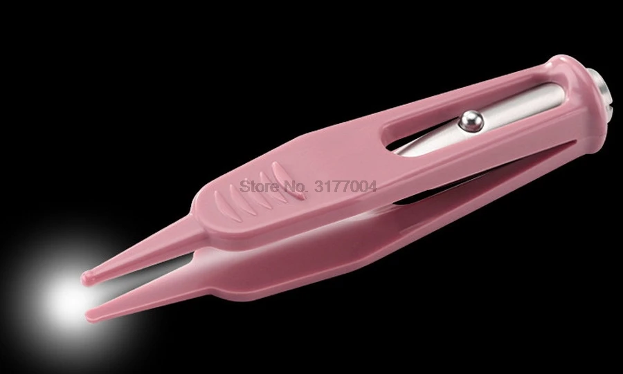 DHL 200psc Baby Cleaning Tweezer Ear Nose Navel Cleaner Remover Plastic LED Light Forcep Body Care Baby Nose Tweezer