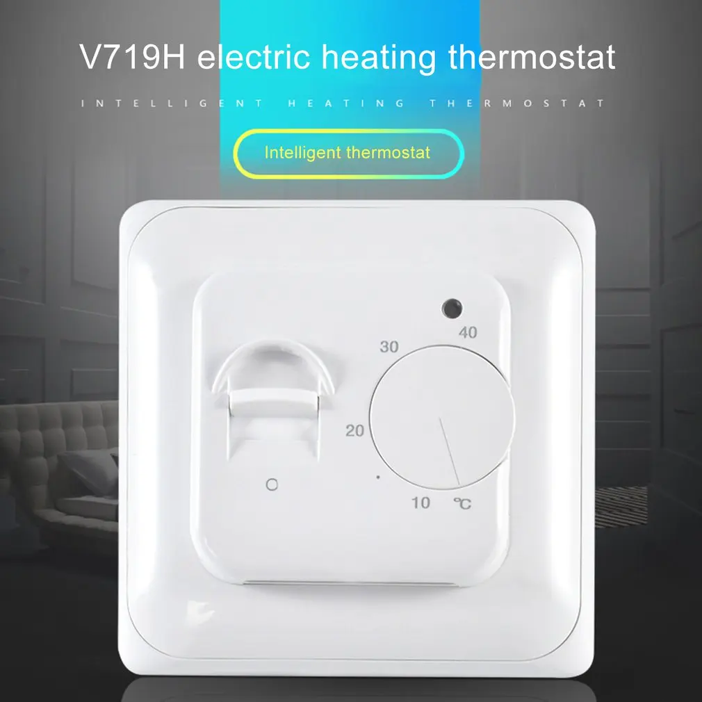 V719H Крытый потепление Температура Управление 220V 16A ручной пол комнатный
