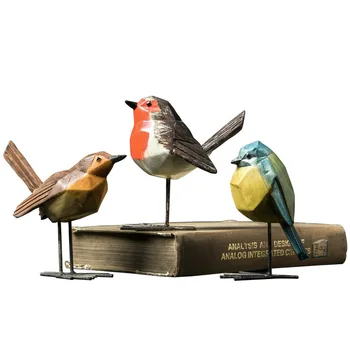 

MODERN SIMPLE GEOMETRY SPARROW COLOPHONY CRAFTS CREATIVE LIVING ROOM TV CABINET SIMULATION BIRD ART DECORATIONS X3847