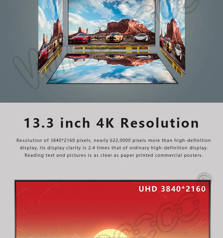 Без подсветки 13,3 дюйма 4K 3840x2160 wled ips ЖК-экран edp-разъем с 2 HDMI ЖК-контроллером платы LP133UD1-SPA1