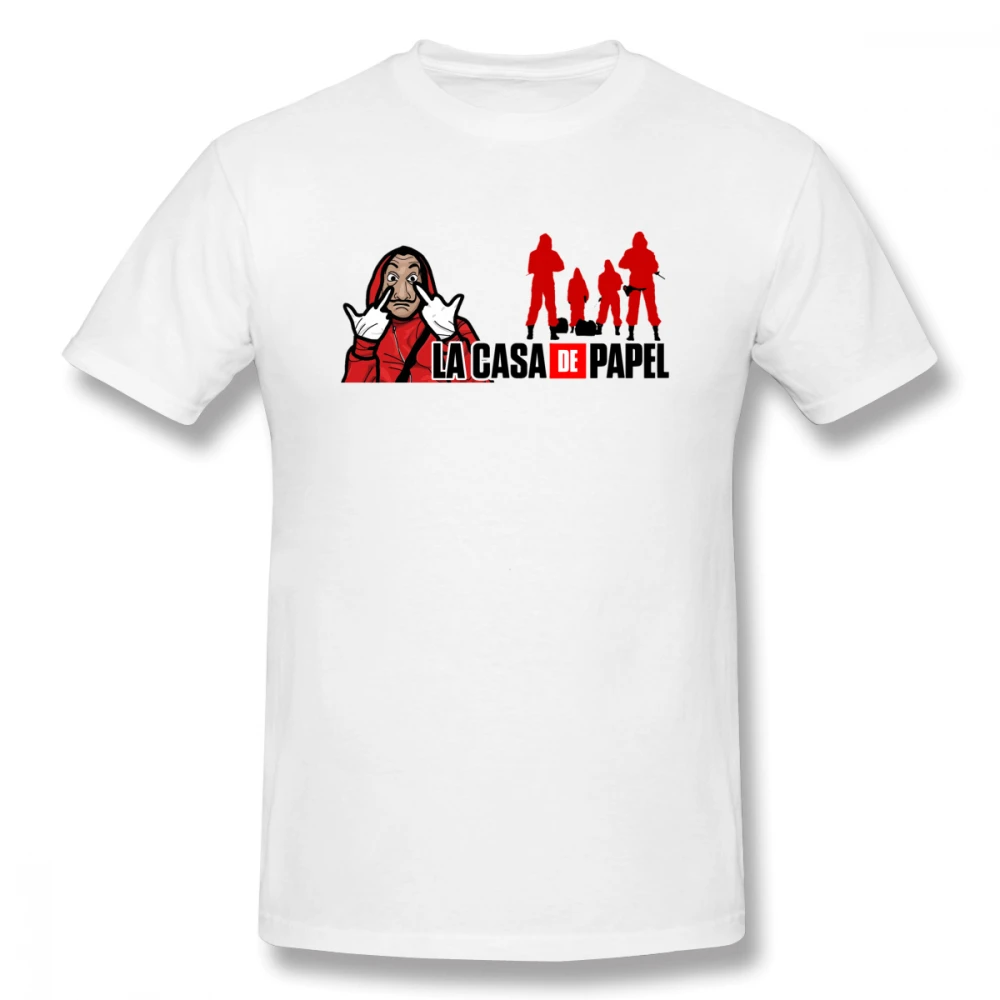 

La Casa De Papel Members print casual mens o-neck Harajuku t shirts and fashion Men's Basic Short Sleeve T-Shirt