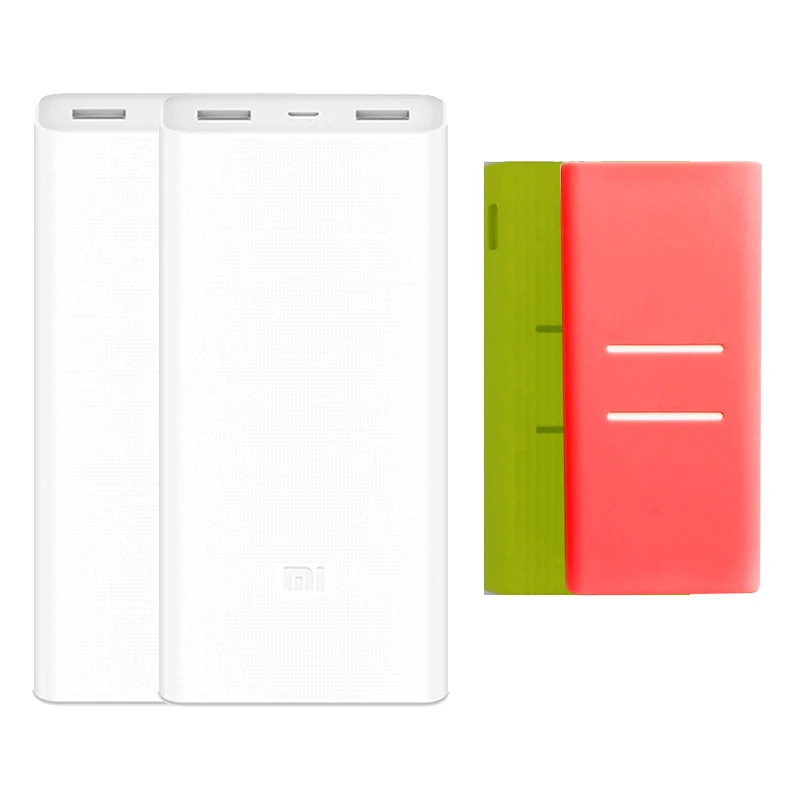 Внешний аккумулятор Xiaomi, 20000 мА/ч, 2C, внешний аккумулятор, портативная зарядка, двойной USB QC3.0Mi, 20000 мА/ч, внешний аккумулятор, зарядное устройство для телефона - Цвет: Mi 3 20000 2gp Case