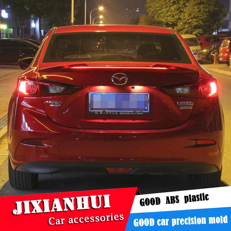 Спойлер для Mazda 3 Axela 2014-2017 Mazda3 светодиодный спойлер из АБС-пластика заднего крыла