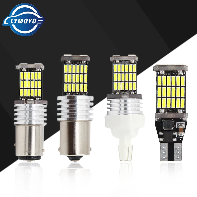 Автомобильный стоп сигнал 10 шт. T15 T20 1156 BA15S P21W W16W led 45 SMD 4014 CANBUS без ошибок