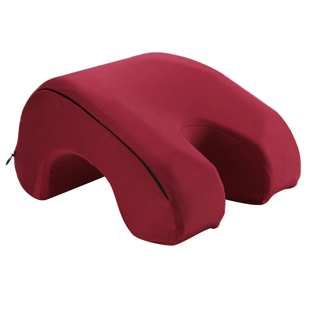 Дорожная подушка для шеи с памятью хлопок для самолетов автомобиля кемпинга офиса школы подушка для головы и шеи TUE88 - Цвет: green