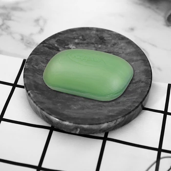 

Nordic Natural Marble Soap Box Holder Round Soap Storage Tray Drain Dish Shelf Home Hotel Bathroom Accessories Storage Toilet