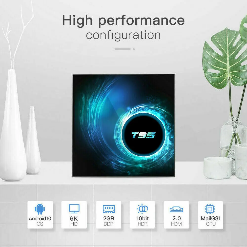 

T95 Smart Tv Box Android 10.0 4gb 32gb 64gb Quad Core 1080p H.265 6k Youtube Media Player 2gb 16gb Set Top Box