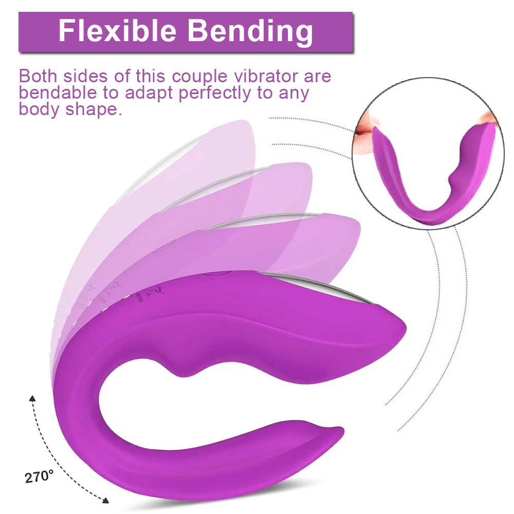 Potente 2 vibratore del motore stimolatore del clitoride femminile sesso delle donne coppia di controllo punto G indossabile dildo giocattoli per adulti 18_voghion.com