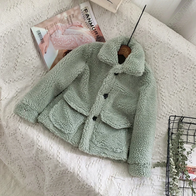 Модное пальто из искусственного меха для мамы и дочки, зимнее теплое пальто с карманами для женщин и девочек, милая уличная куртка для сестер