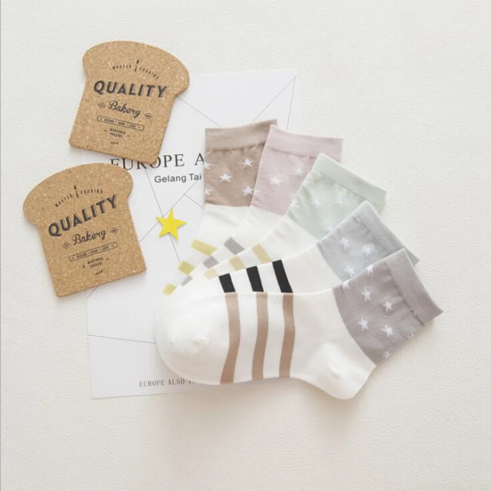 5 pairs=10 pieces Cartoon Women Socks Cotton invisible Socks Cute Animal Stereo ear Girl Ankle Socks Harajuku Breathable Socks - Цвет: 1