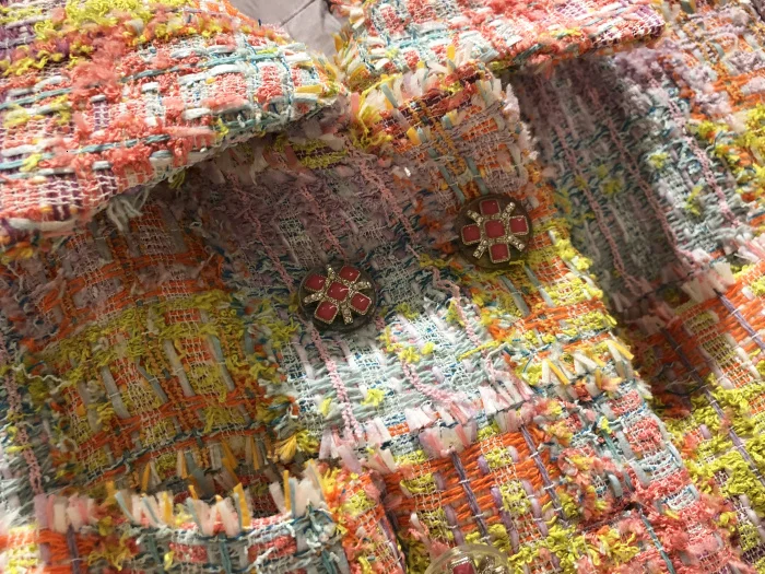 Высококачественная твидовая куртка в стиле ретро с длинными рукавами в клетку из твида, свободное короткое пальто, женская куртка, Женское пальто, шелковая подкладка