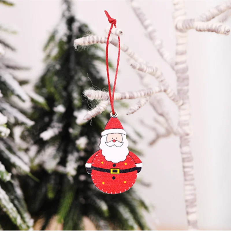 Украшения для рождественской елки, украшения с оленем, Санта Клаусом, креативная подвесная гирлянда, Подвески, Рождественский Декор для украшения дома, Q - Цвет: Santa Claus