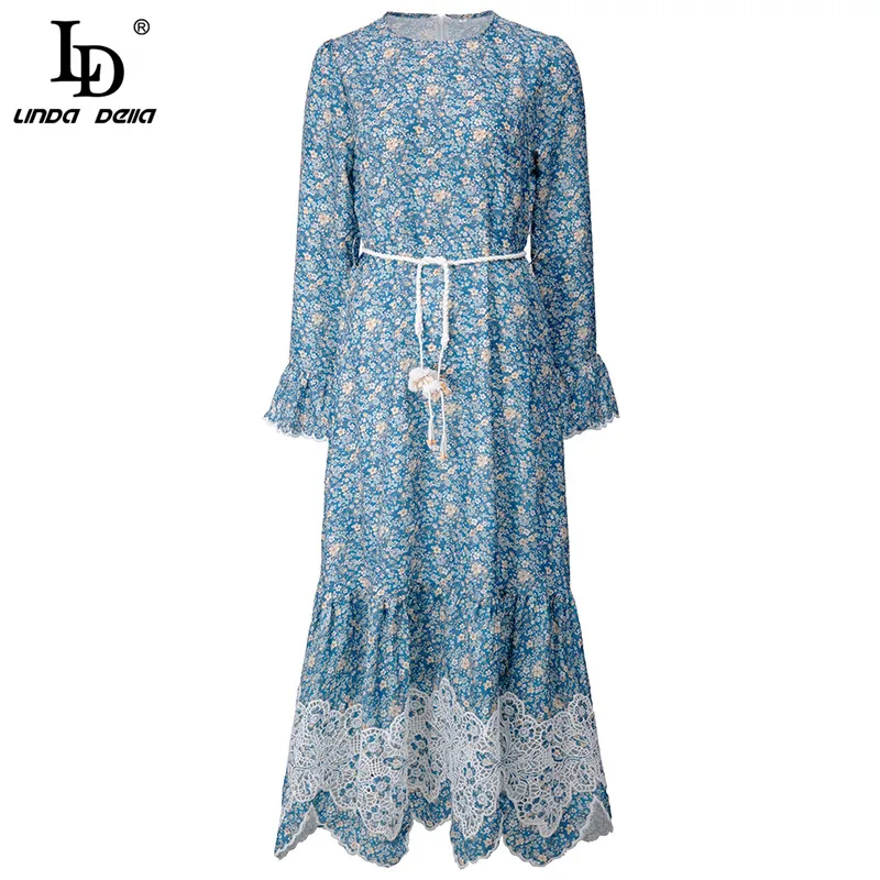 LD LINDA DELLA Fashion Runway Autumn Party Dress