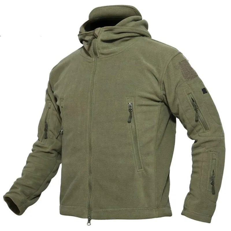 Fleece Jacket Men Outwear Softshell Warm Mens Multi Pocket Thick Thermal Polar Hooded Military Tactical Jackets Plus Size 4XL Fleece Jacket Men Outwear Softshell Warm Mens Multi Pocket Thick Thermal Polar Hooded Military Tactical Jackets Plus Size 4XL