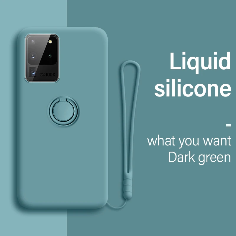Мягкие чехлы из жидкого силикона для Samsung Galaxy S20 S10 Plus S10E S9 S8 Note 10 9 8 A70 A50 A30