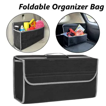 

Felt Cloth Car Trunk Organizer Storage Box Portable Foldable Case Auto Interior Stowing Tidying Container Bags