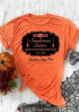Women Hocus Pocus T-shirt Female Harajuku 90s Trendy Baseball Tee Top Plus Size funny Kawaii Halloween Casual clothing 2019