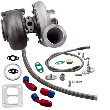 

GT45 Turbocharger + 24"x12"x3" Intercooler + Oil Feed Line+Oil Drain Return Kits