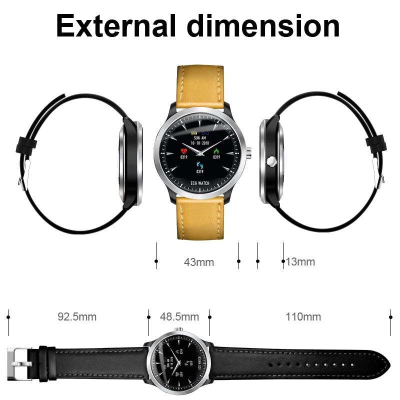Lige Ecg Ppg Smart Watch Heart Rate Monitor Blood Pressure Smartwatch Ecg Display Sleep Fitness Tra-5