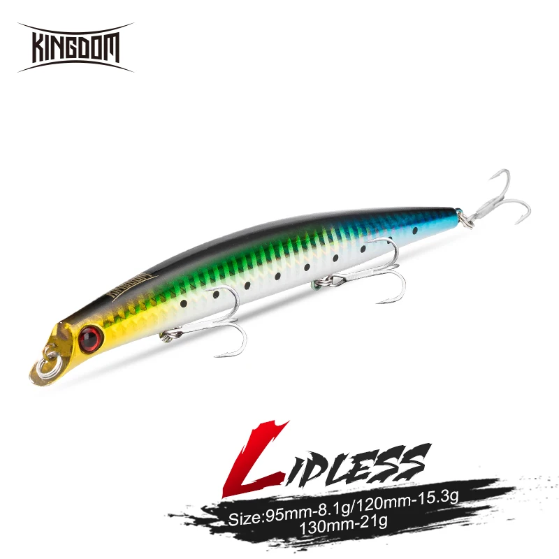 

Kingdom Floating Minnow Fishing Lures Wobblers Hard Artificial Baits Professional Depth 0.1-0.6m 8.1g 15.3g 21g Fishing Tackle