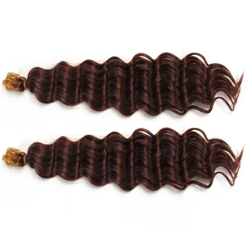 

Dream ice's Synthetic Curly Ombre Crochet braid hair extensions meche freetress pre-loop deep crochet braiding twist hair