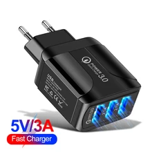 15W USB Quick Charger 5V 3A Wall Charger For iPhone Samsung S10 Huawei Xiaomi Smartphone Fast Mobile Phone Charger EU US Adapter